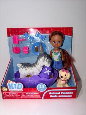 Kid Connection Animal Friends Doll Playset 11 accessories